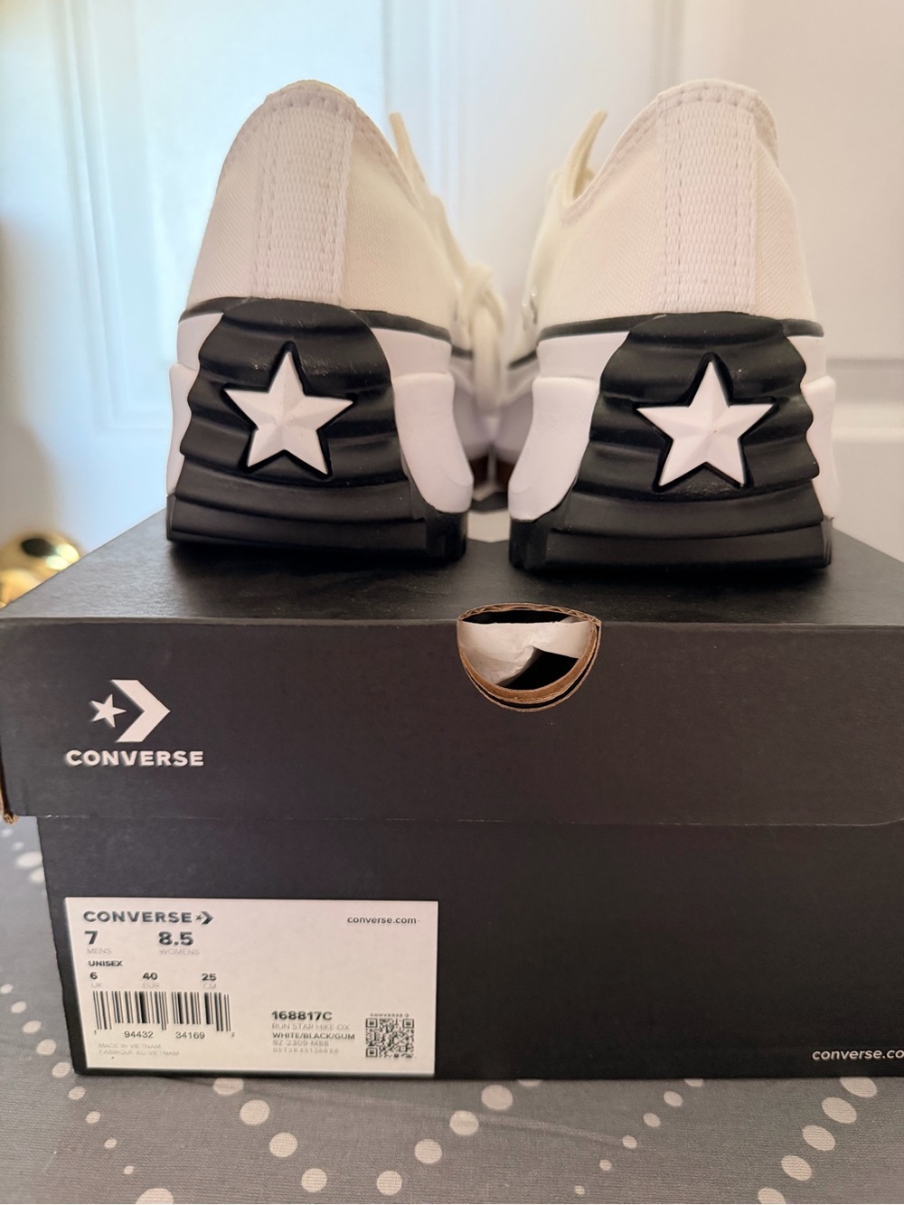 Converse Women's Cream Platform Lace-Up Sneakers with Gum Outsole - Picture 2 of 4